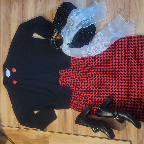 Vintage 50s 60s Star Pattern Skirt S - Picture 1 of 9